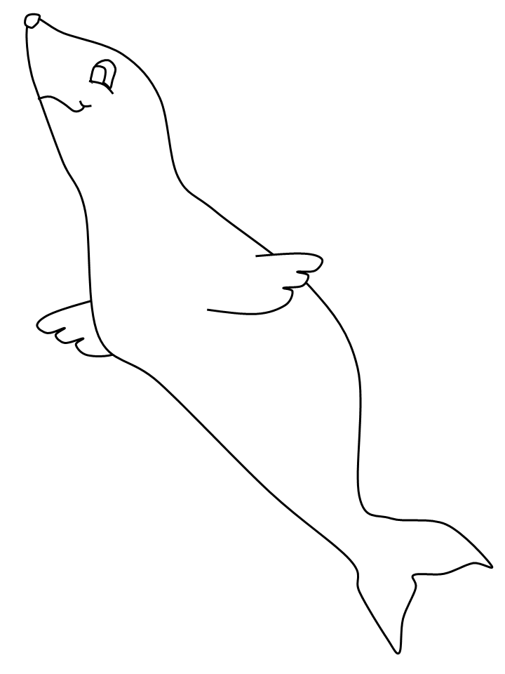 Plansa de colorat cu Foca 13 5